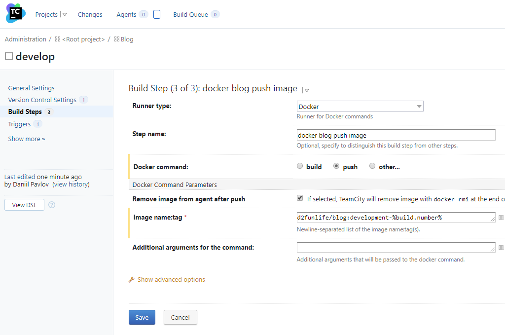 TeamCity docker push